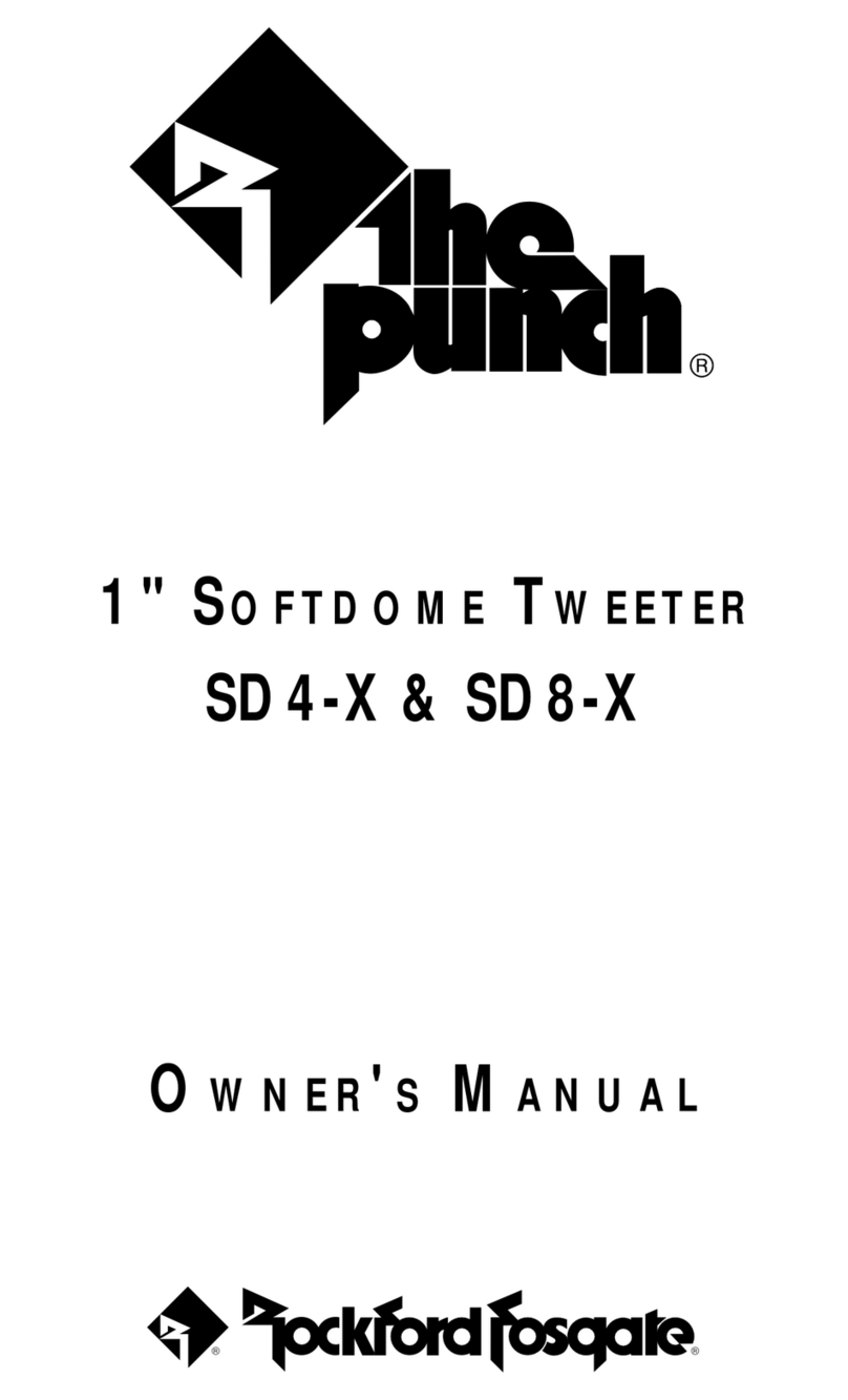 Rockford Fosgate Punch SD4-X owner's manual