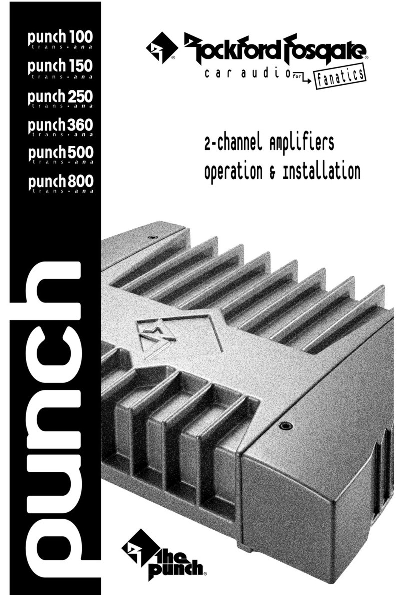 Rockford Fosgate PUNCH100 User manual