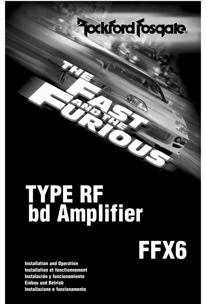 Rockford Fosgate FFX6 Installation and operation