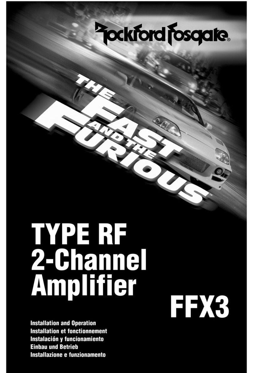 Rockford Fosgate FFX3 Owner's manual