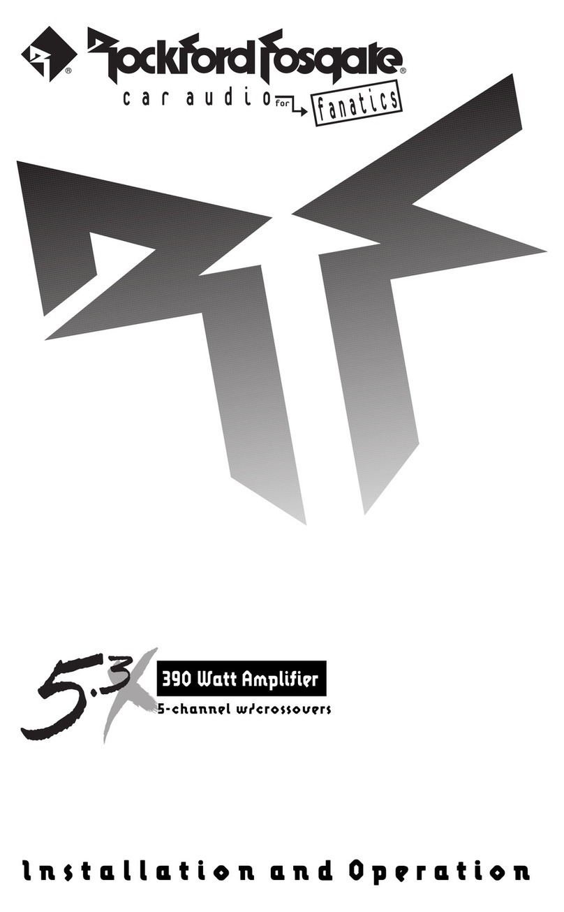 Rockford Fosgate 5.3x Owner's manual