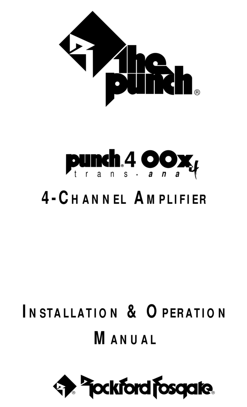 Rockford Fosgate punch 400x4 Installation & operation manual