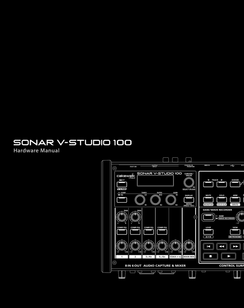 Roland SONAR V-STUDIO VS-100 User manual Roland SONAR V-STUDIO VS-100 User manual