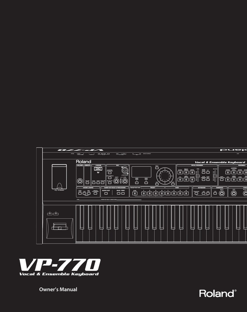 Roland VP-770 User manual