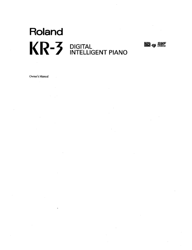 Roland KR-3 User manual