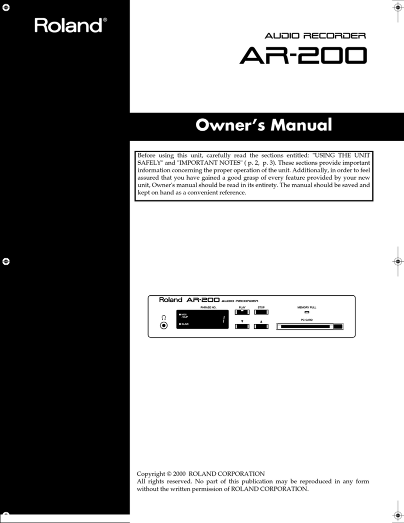 Roland AR-200 User manual Roland AR-200 User manual