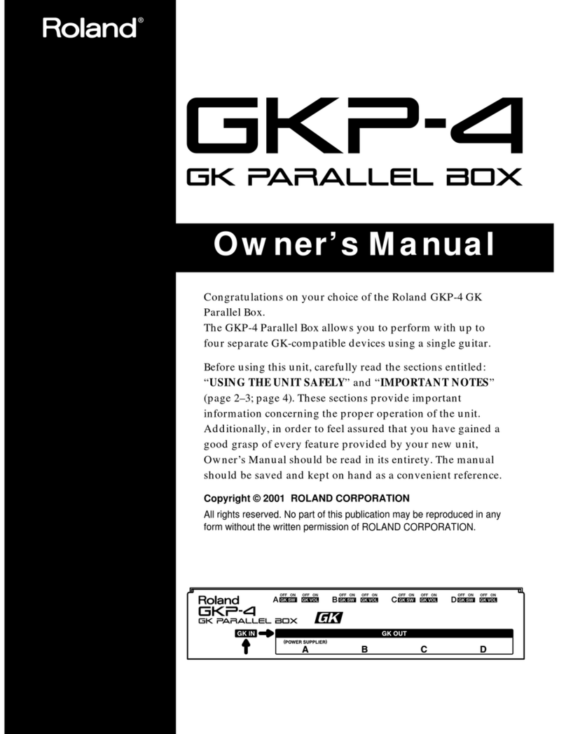 Roland GKP-4 User manual
