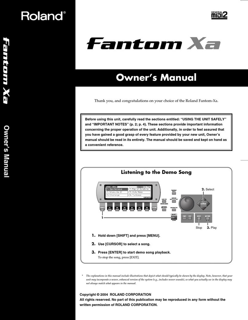Roland Fantom-Xa User manual