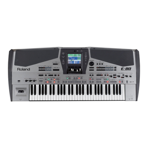 Roland E-80 User manual