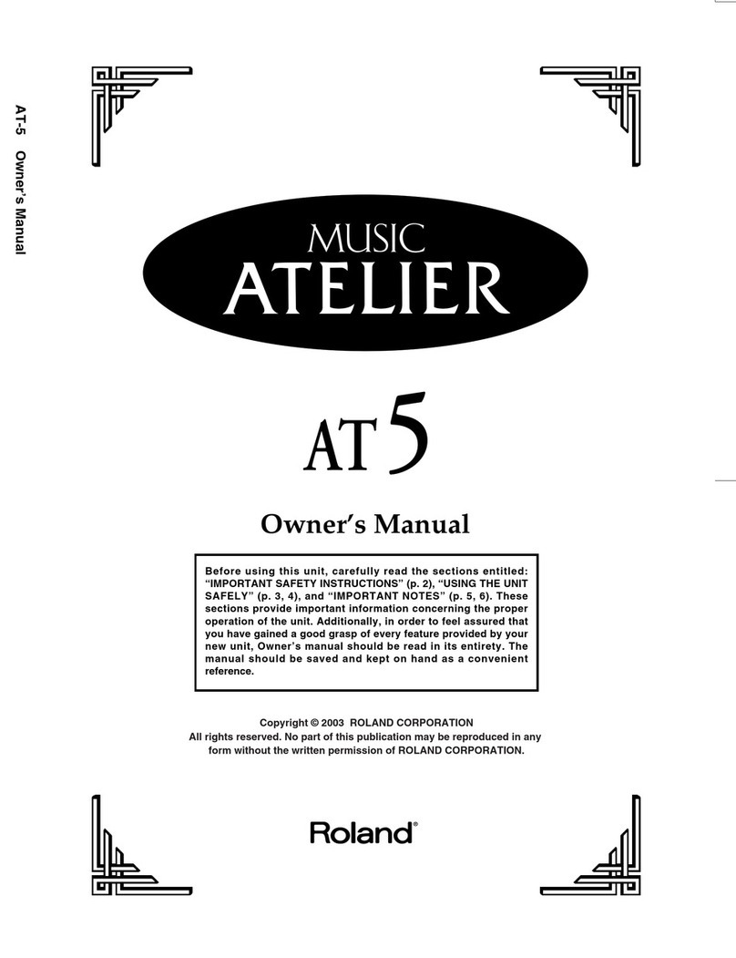 Roland Music Atelier AT 5 User manual