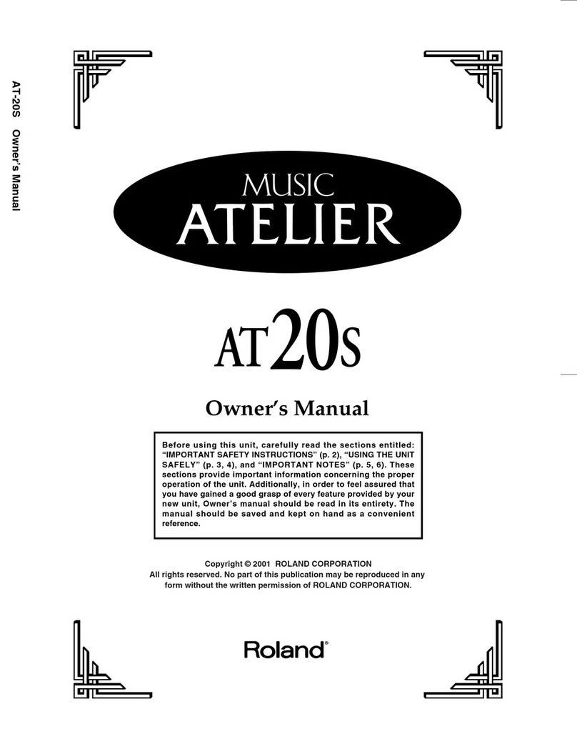 Roland Music Atelier AT20s User manual