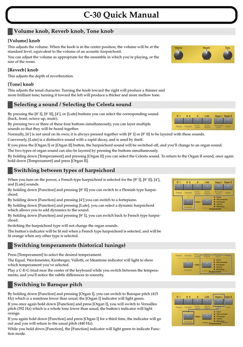 Roland C-30 Installation guide