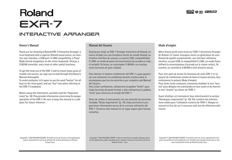 Roland EXR-7 User manual