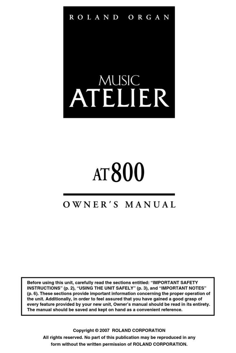 Roland AT800 Music Atelier User manual