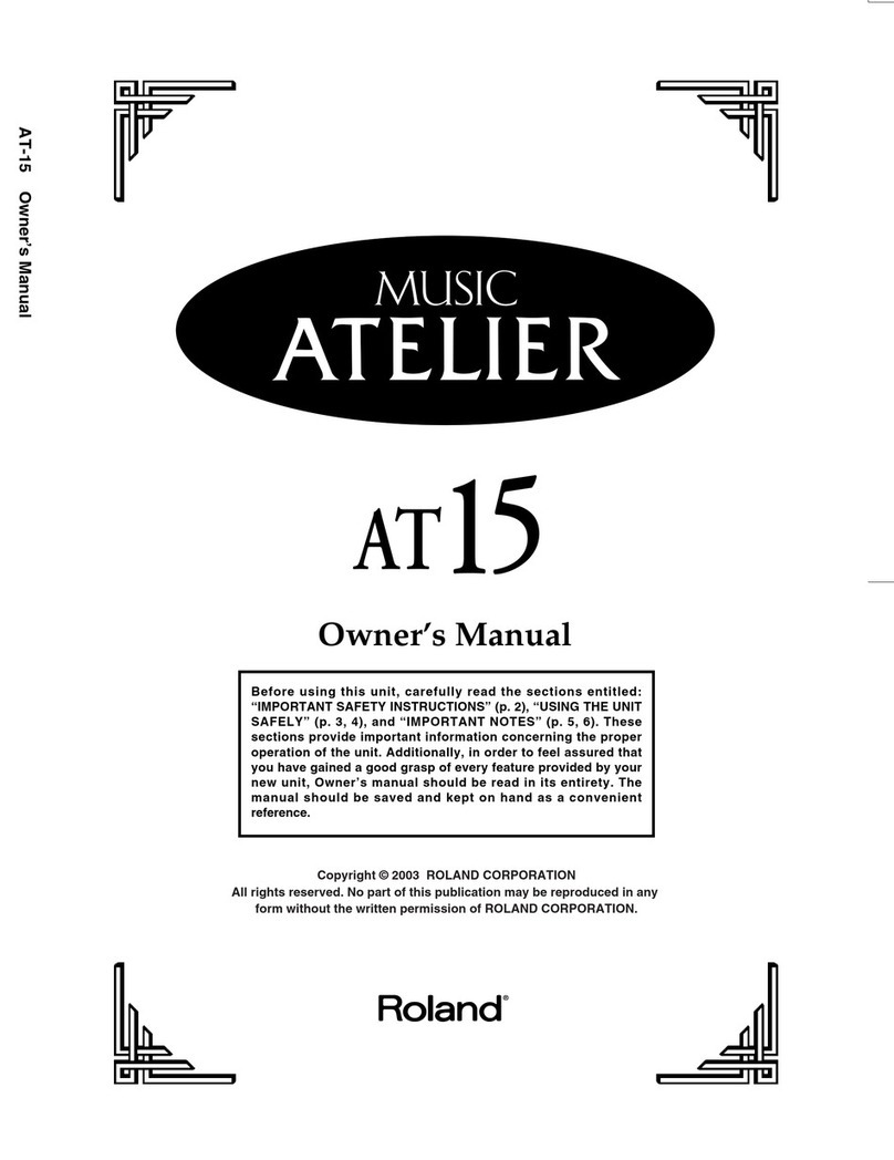 Roland AT15 Music Atelier User manual