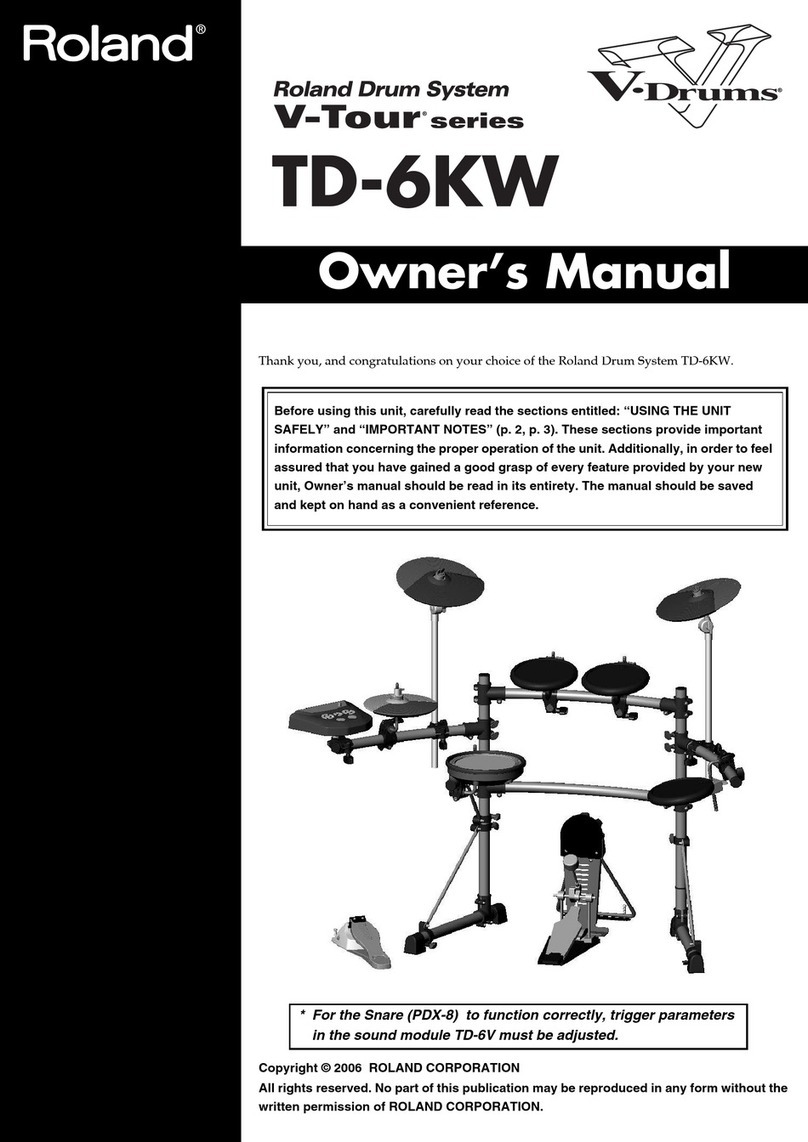 Roland V-Tour TD-6KW User manual Roland V-Tour TD-6KW User manual
