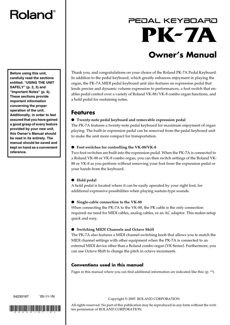 Roland PK-7A User manual