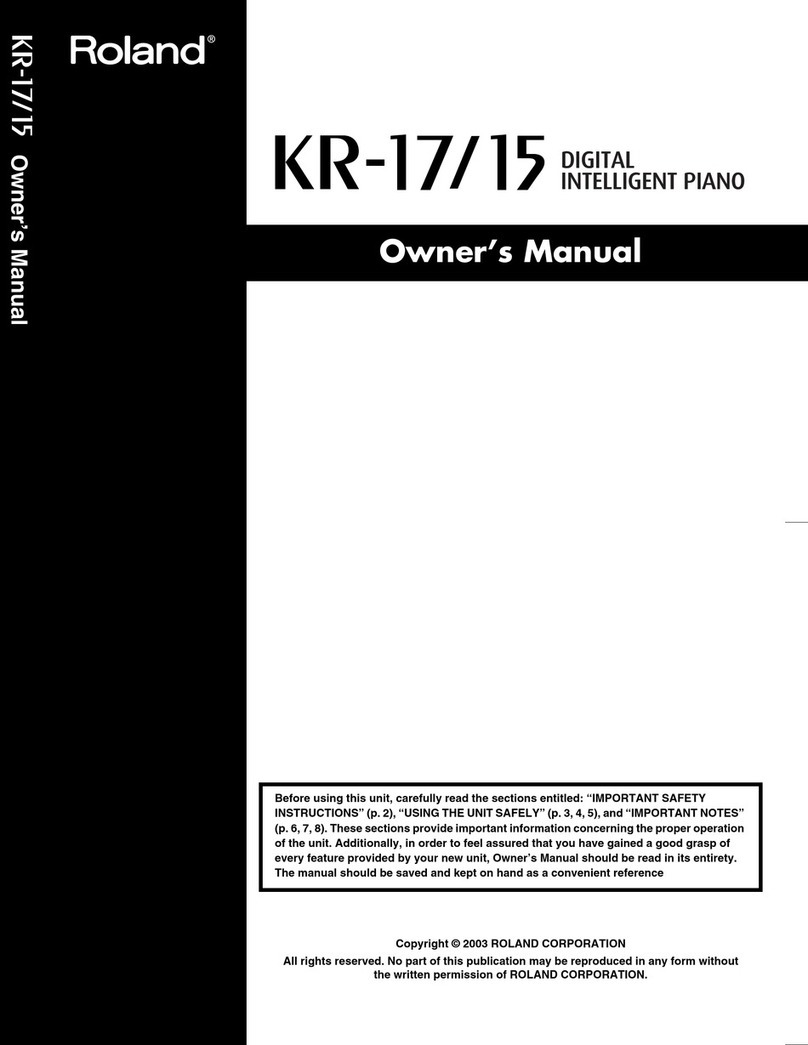 Roland KR-15 User manual