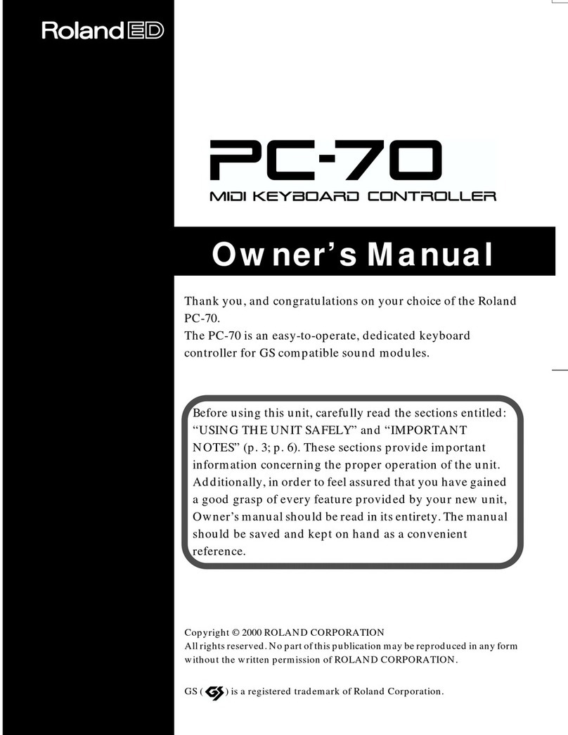 Roland PC-70 User manual