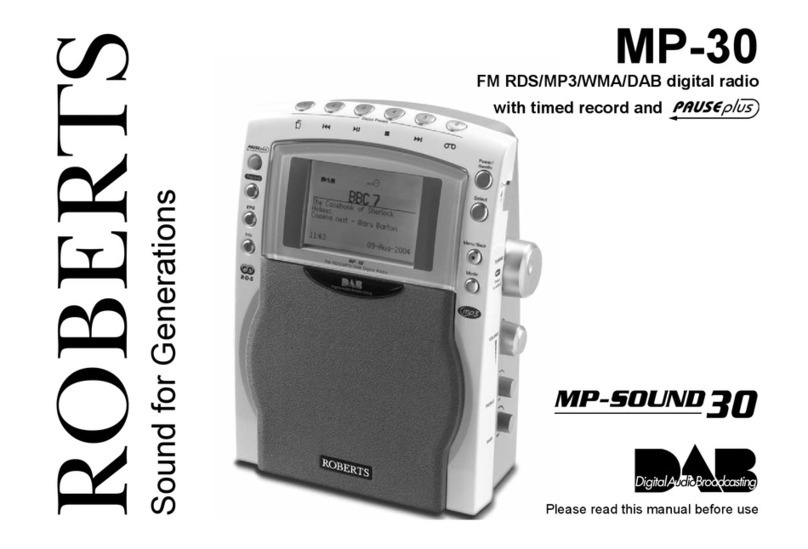 Roberts MP-30FM RDS/MP3/WMA/DAB Digital Radio MP-30 User manual