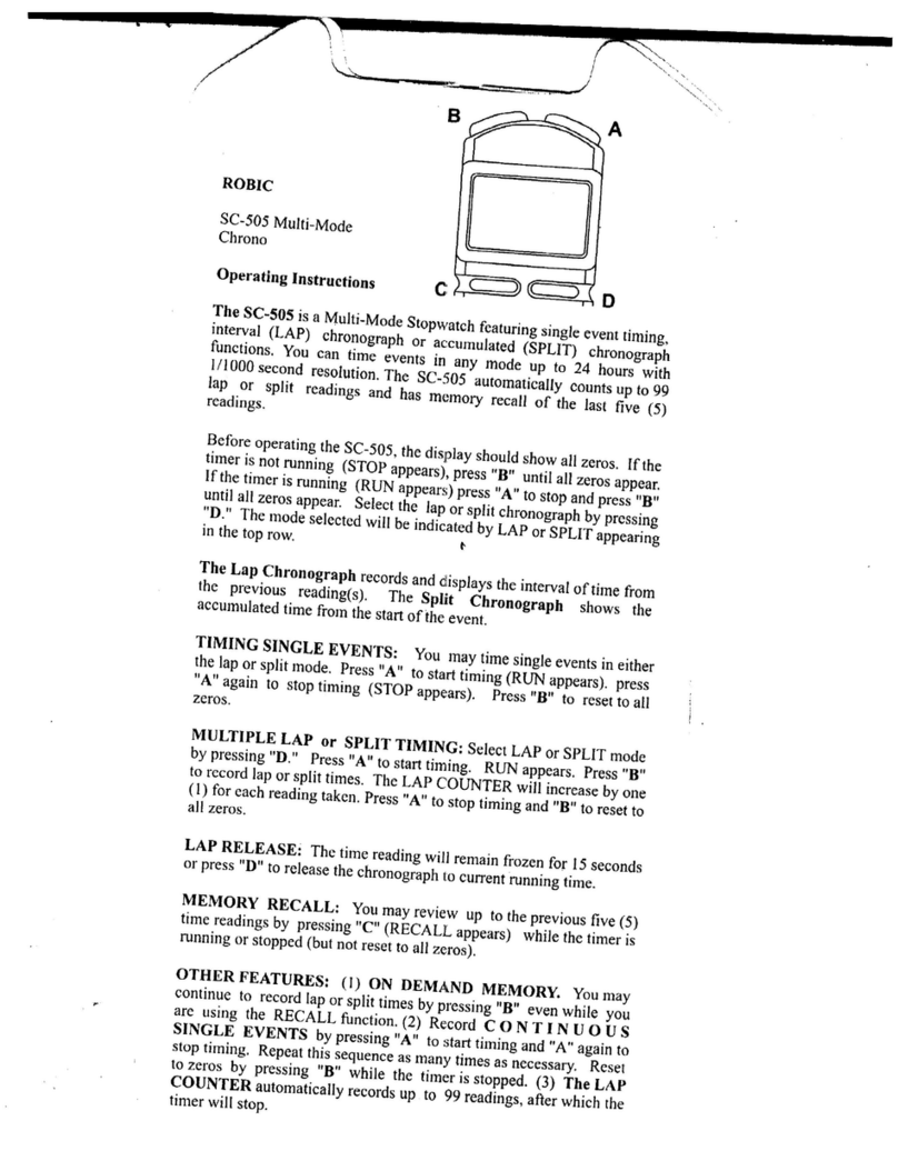 Robic SC-505 User manual