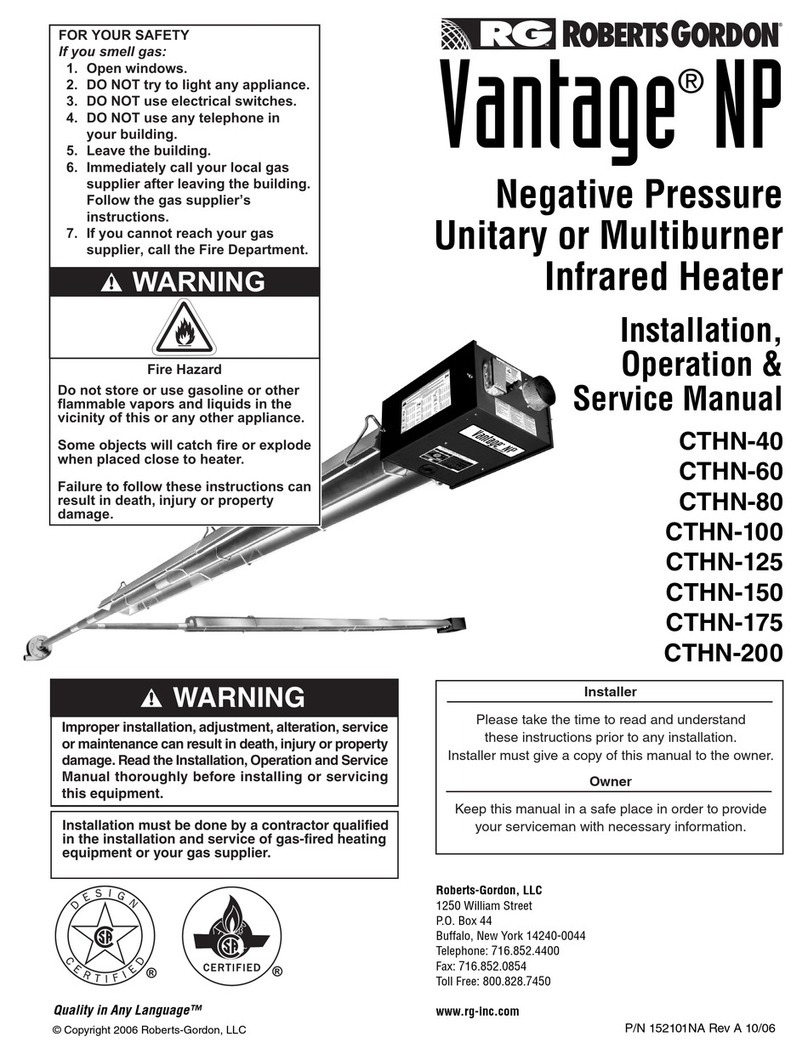 Roberts Gorden VANTAGE NP CTHN-125 Guide