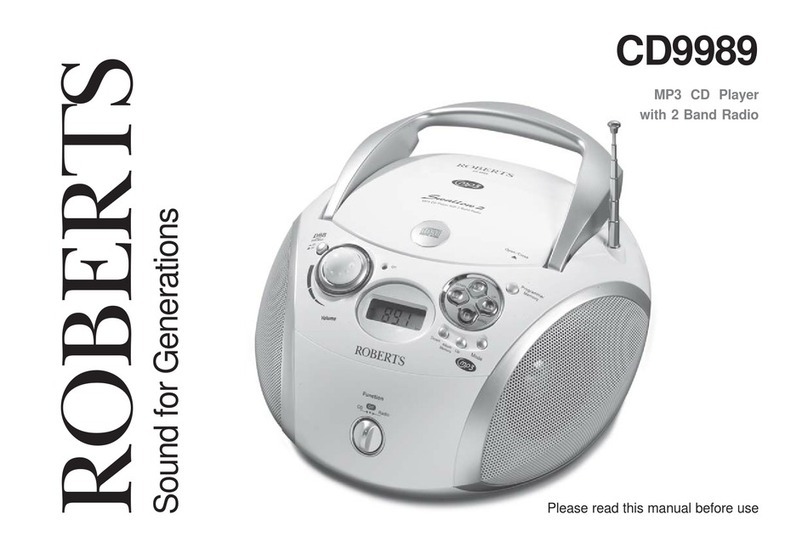 Roberts CD9989 product manual