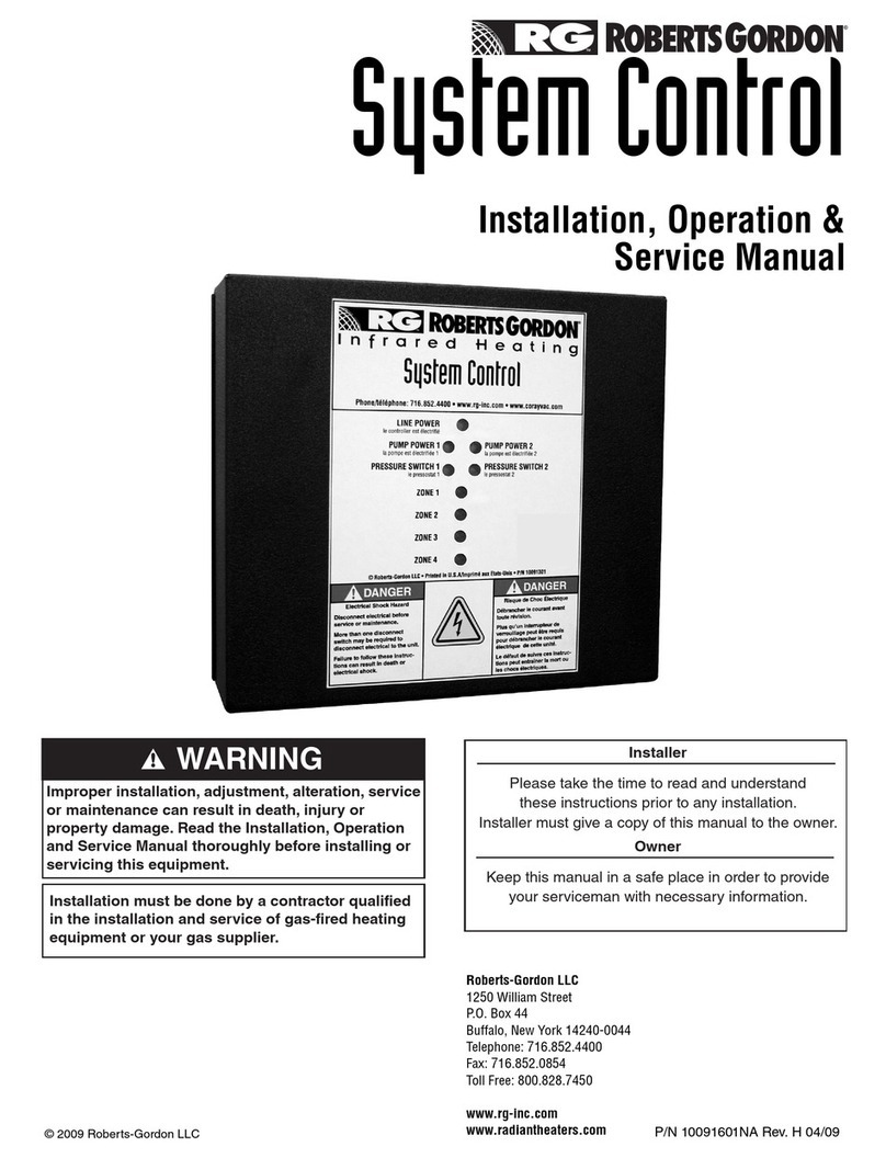 Roberts Gorden System Control HP 120 V 1 Guide