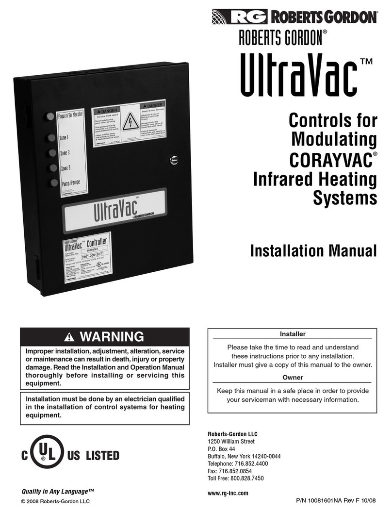 Roberts Gorden UltraVac NEMA 4 installation manual