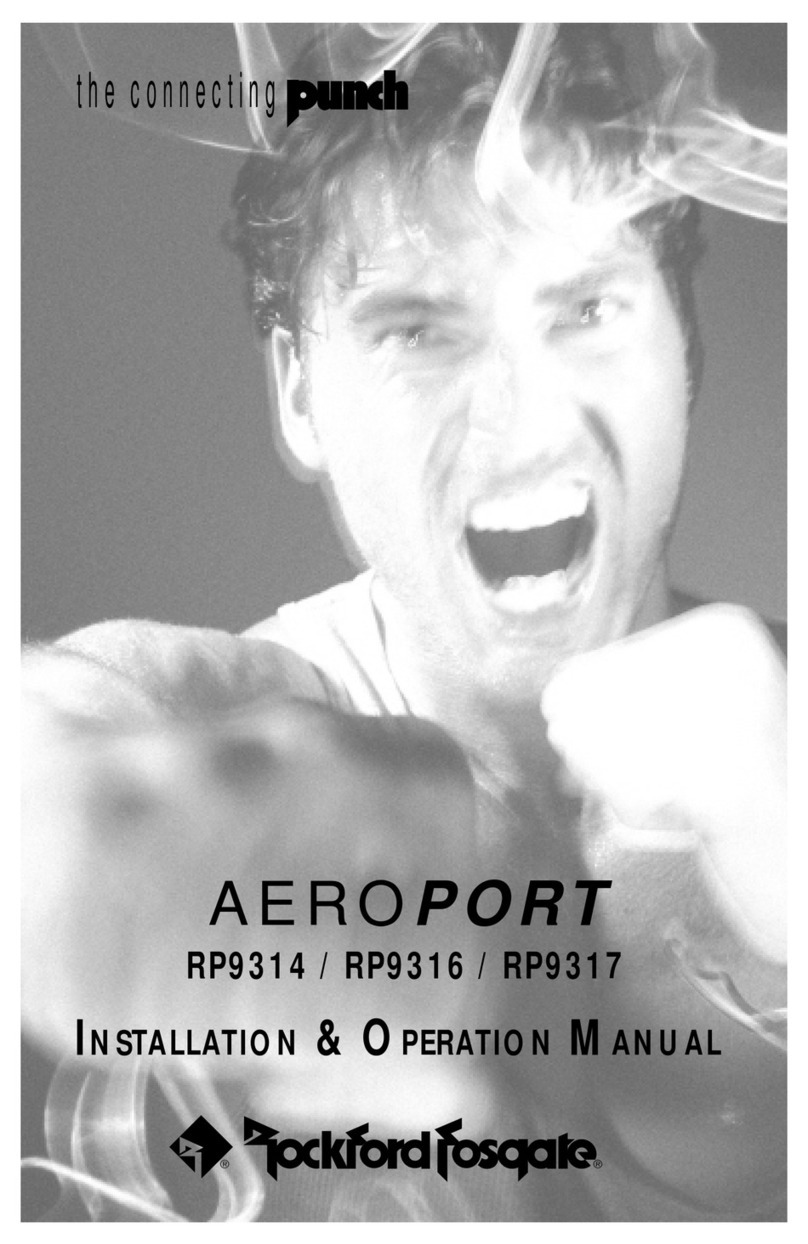 Rockford Fosgate Punch Aeroport RP9314 User manual