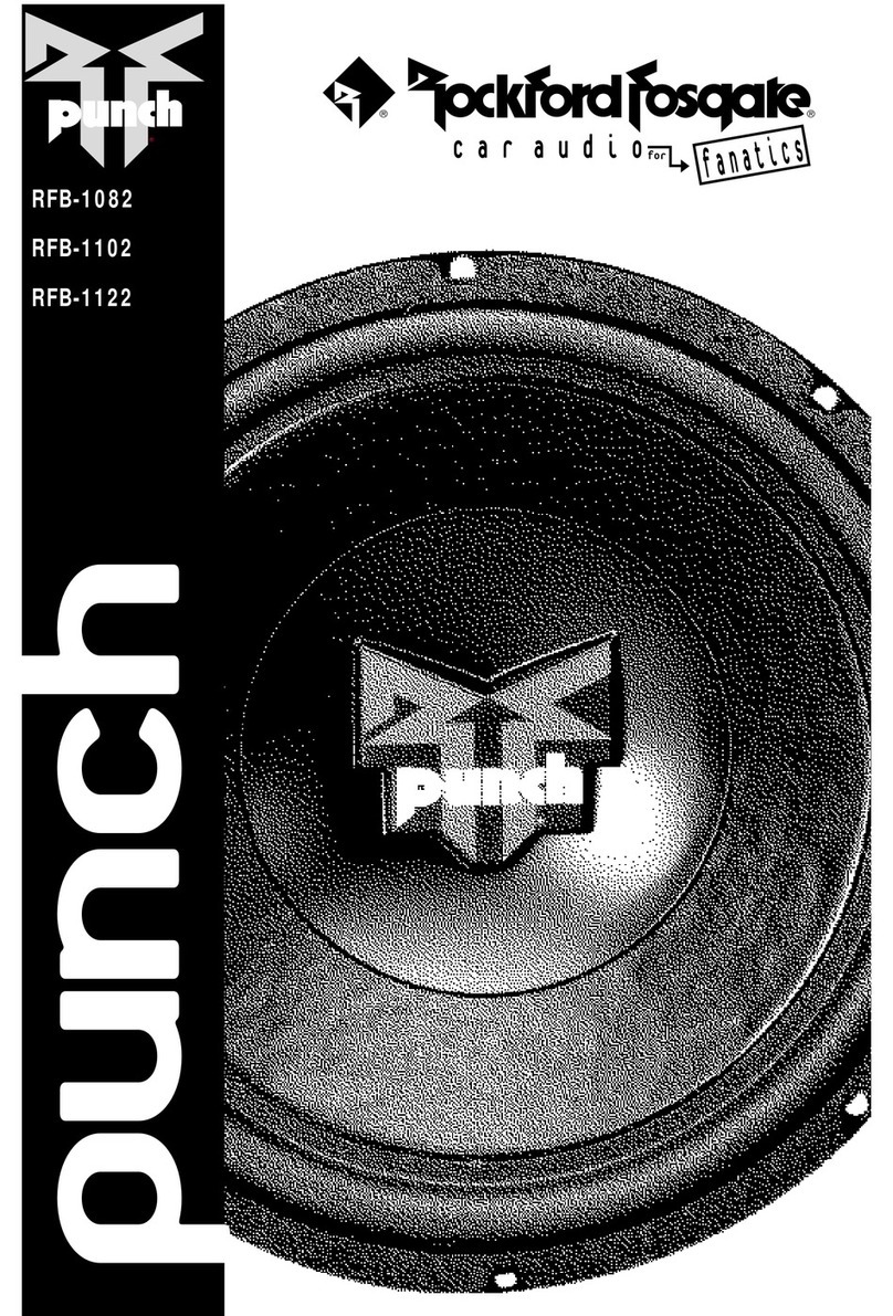 Rockford Fosgate Punch RFB-1082 User manual