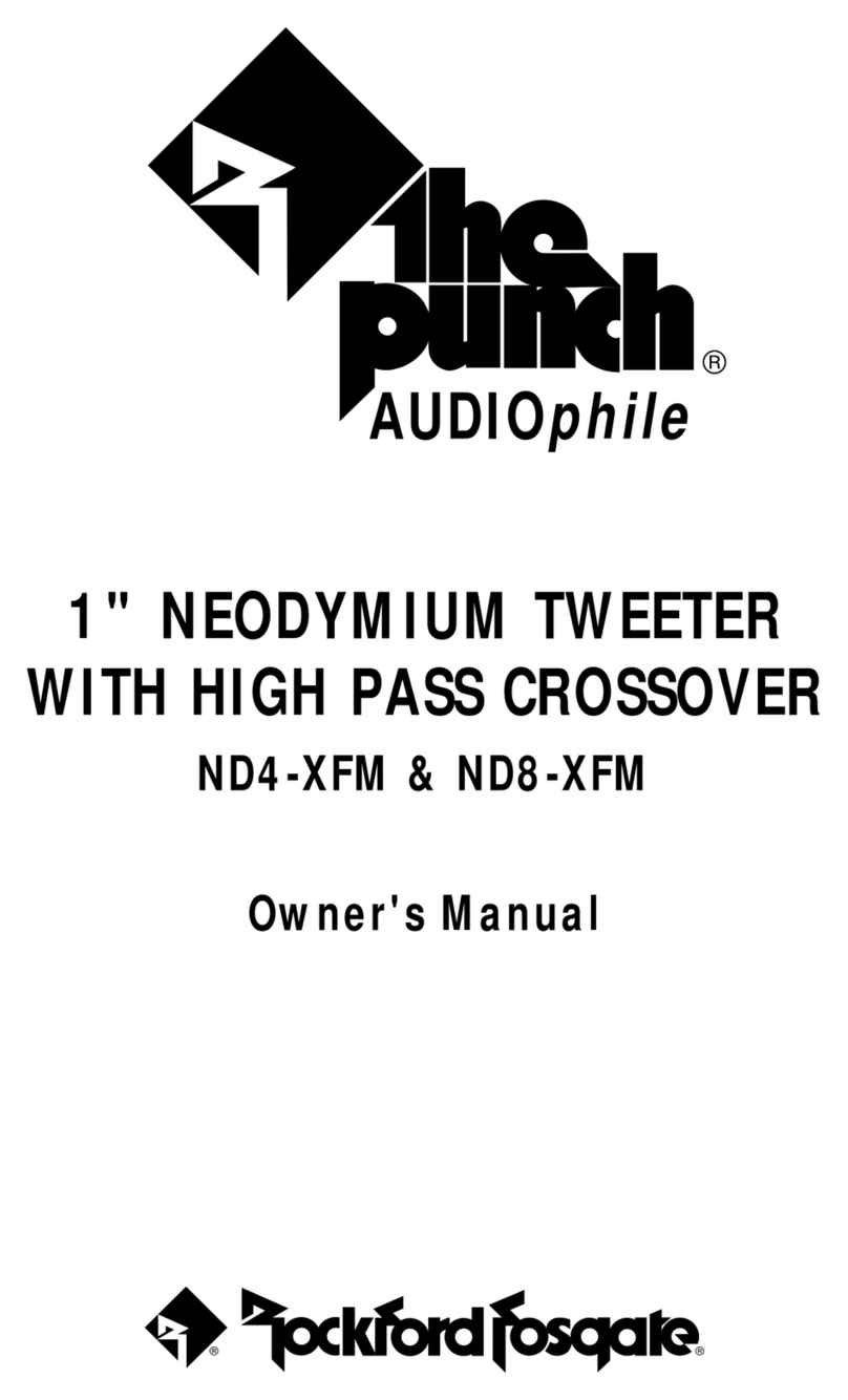 Rockford Fosgate Punch Audiophile ND4-XFM owner's manual