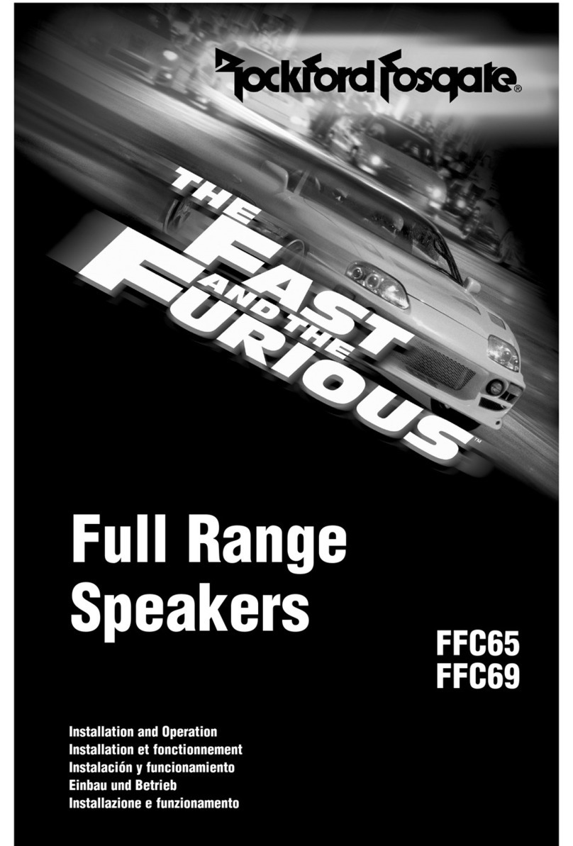 Rockford Fosgate Fast and Furious FFC65 Installation and operation Rockford Fosgate Fast and Furious FFC65 Installation and operation