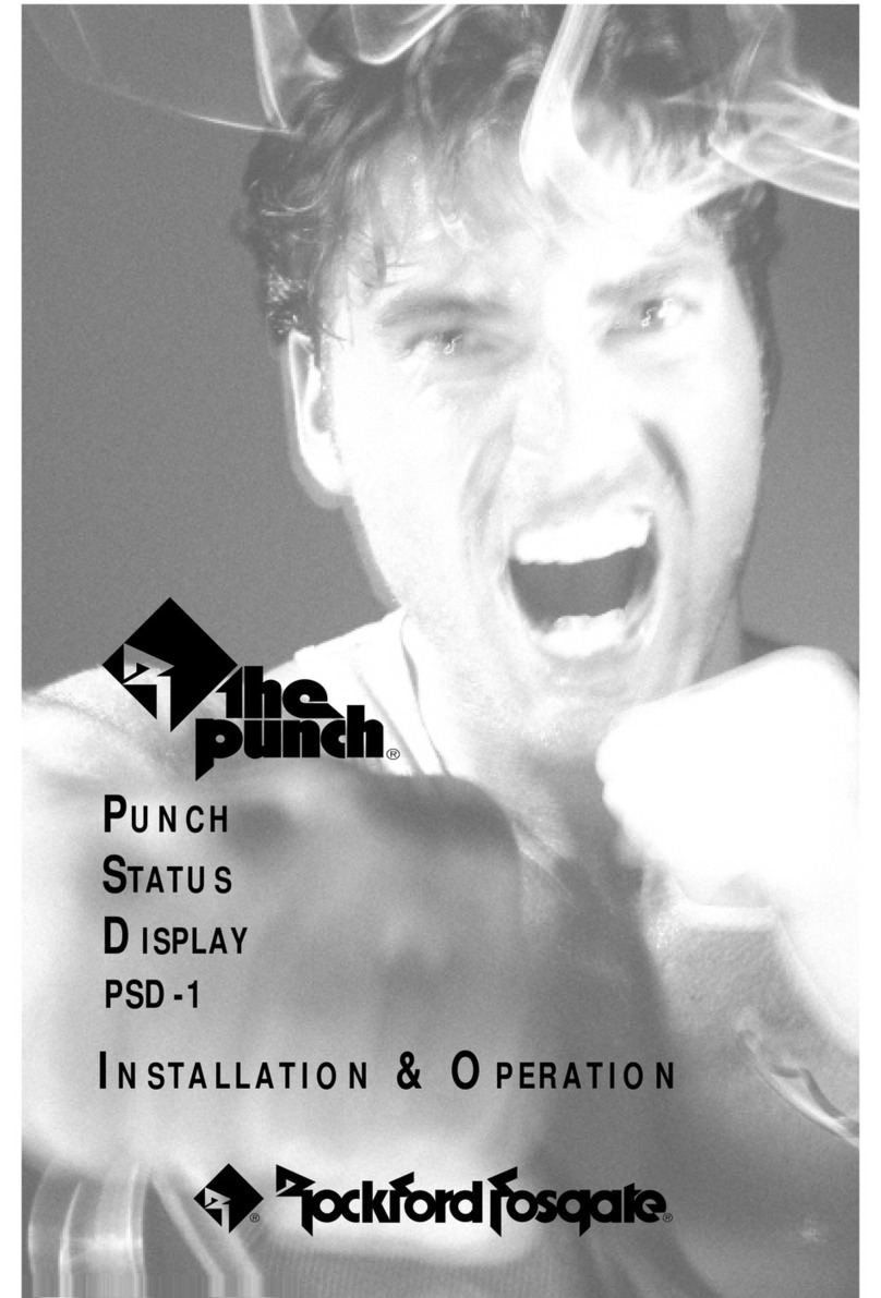 Rockford Fosgate Punch PSD-1 Installation & operation