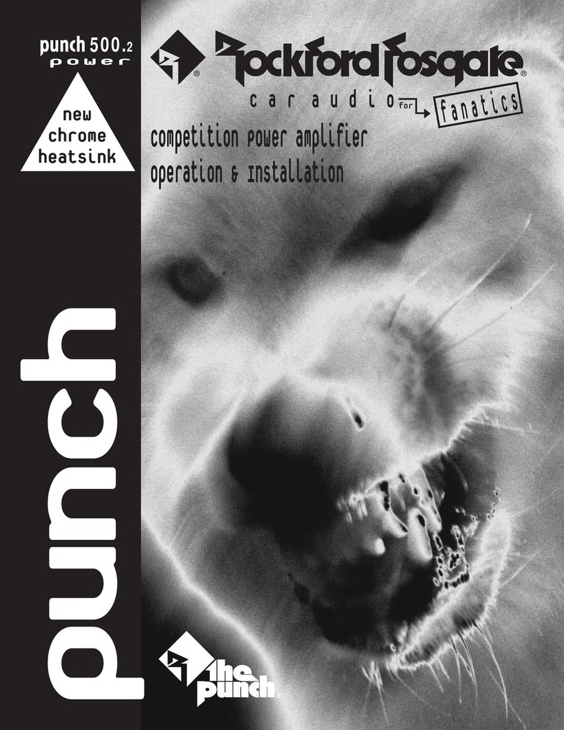 Rockford Fosgate Punch 500.2 User manual