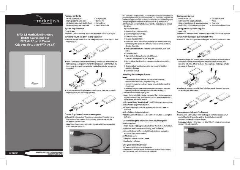 Rocket Fish RF-PHD25 Quick setup guide
