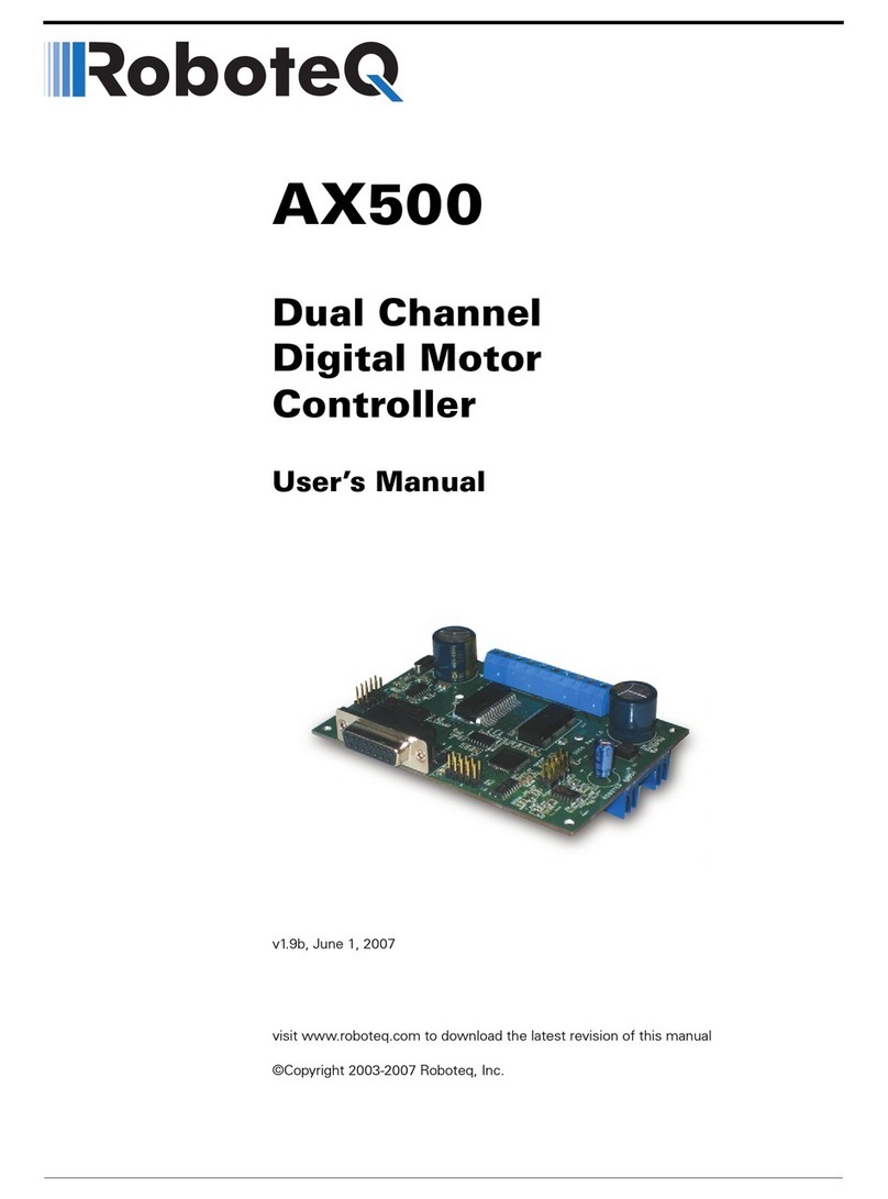 RoboteQ Dual Channel Digital Motor Controller AX500 user manual