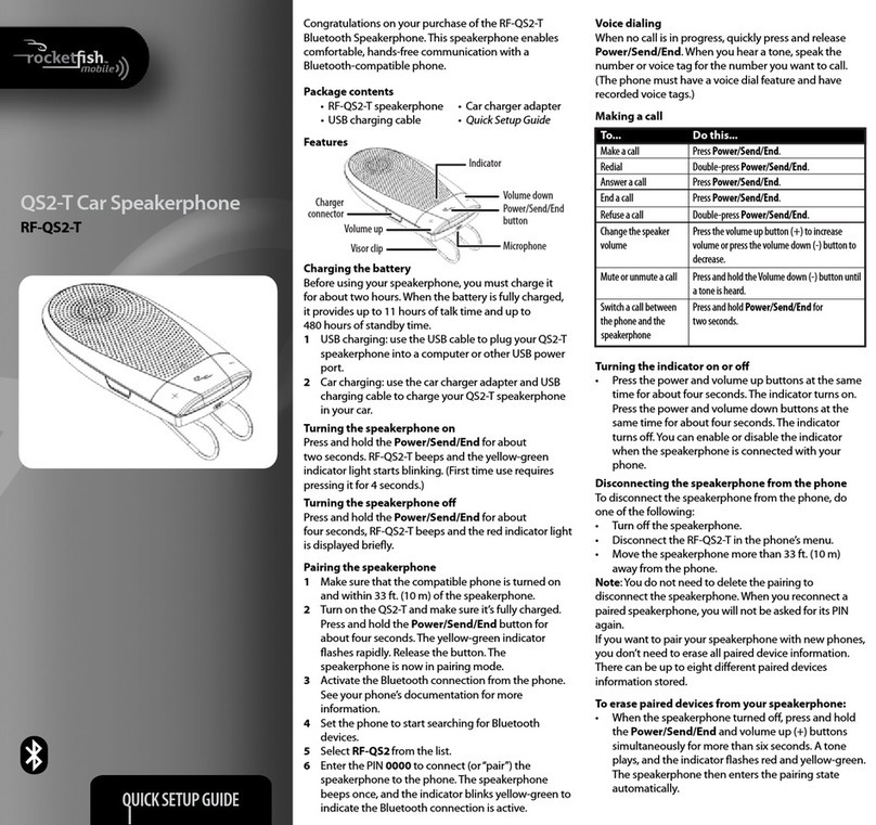 Rocket Fish RF-QS2-T Quick setup guide