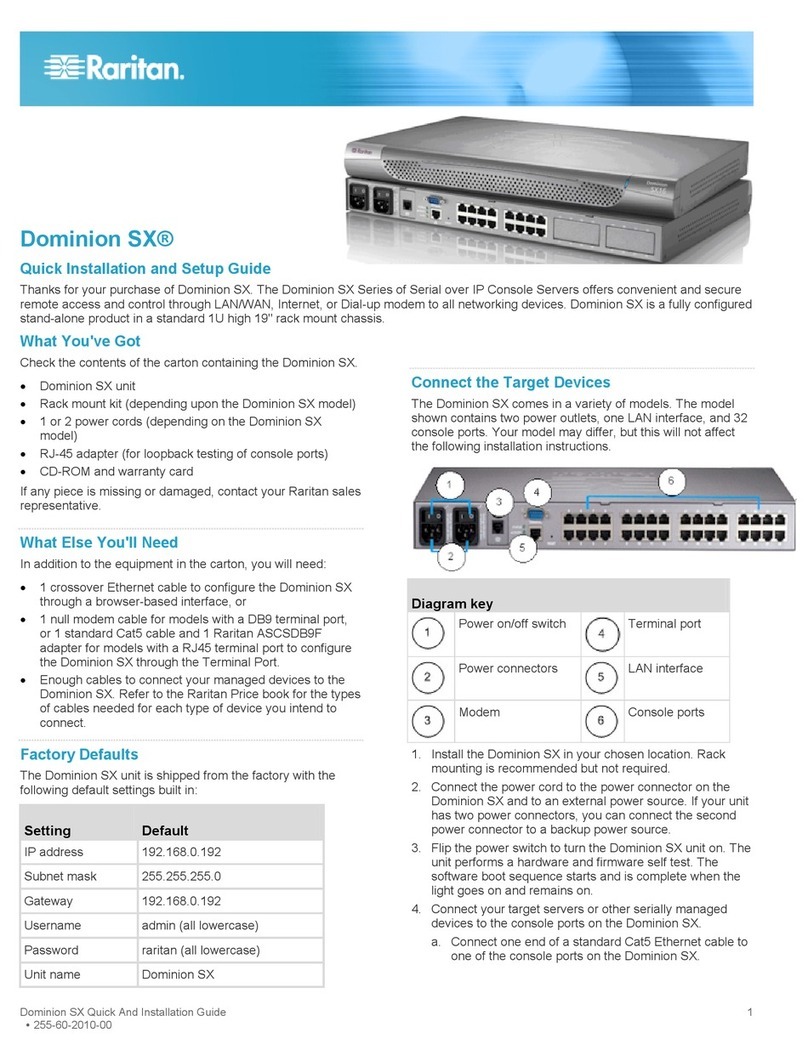 Raritan Server user manual