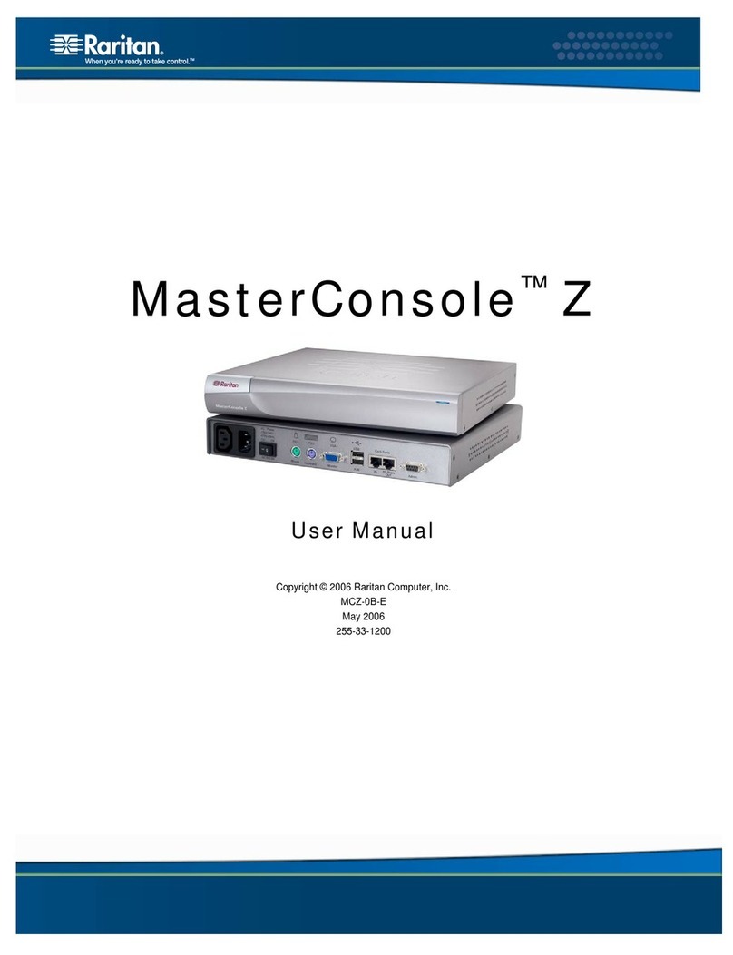 Raritan MasterConsole Z User manual Raritan MasterConsole Z User manual