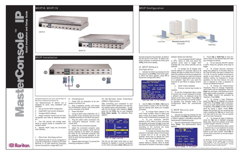 Raritan MCIP116 User manual
