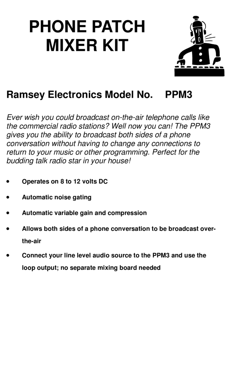 Ramsey Electronics Phone Patch Mixer Kit PPM3 Assembly and instruction manual