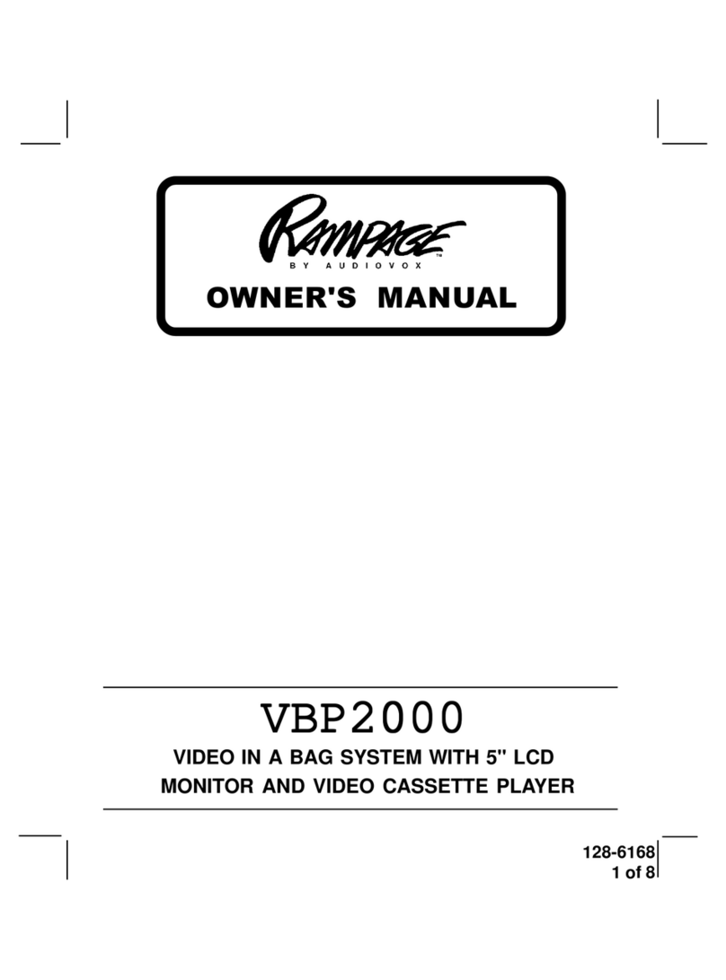 Audiovox VBP2000 User manual