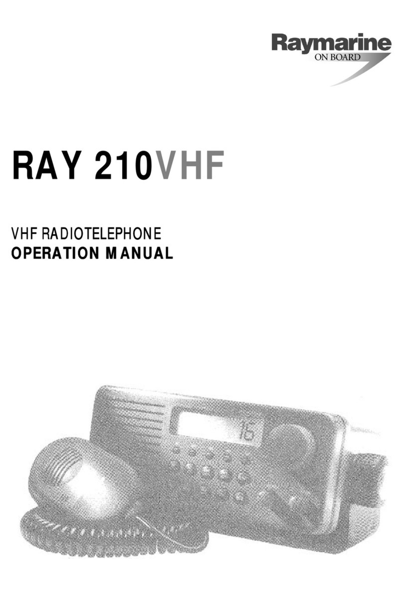 Raymarine RAY 210VHF Operation manual