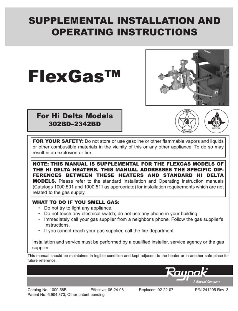 Raypak FlexGas 302BD-2342BD User manual