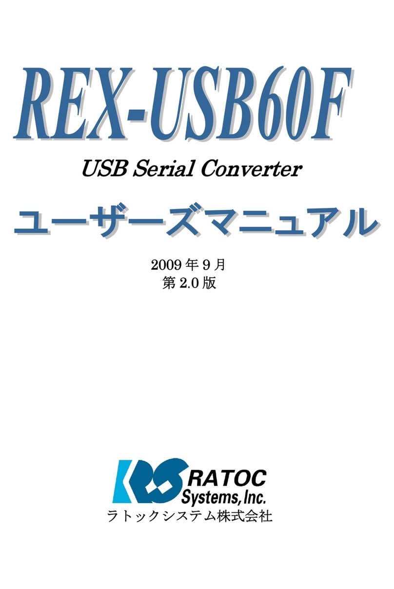 Ratoc Systems USB-Serial Converter REX-USB60F product manual