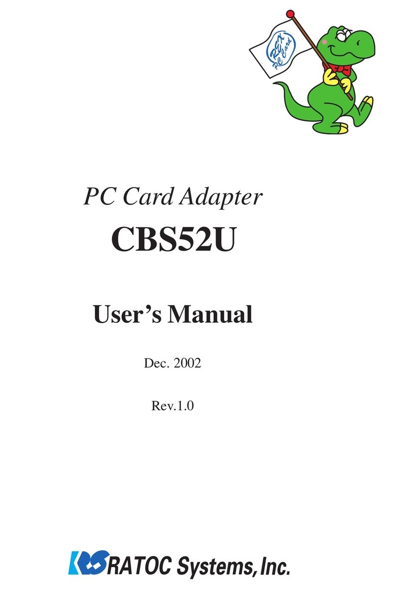 Ratoc Systems CBS52U User manual Ratoc Systems CBS52U User manual