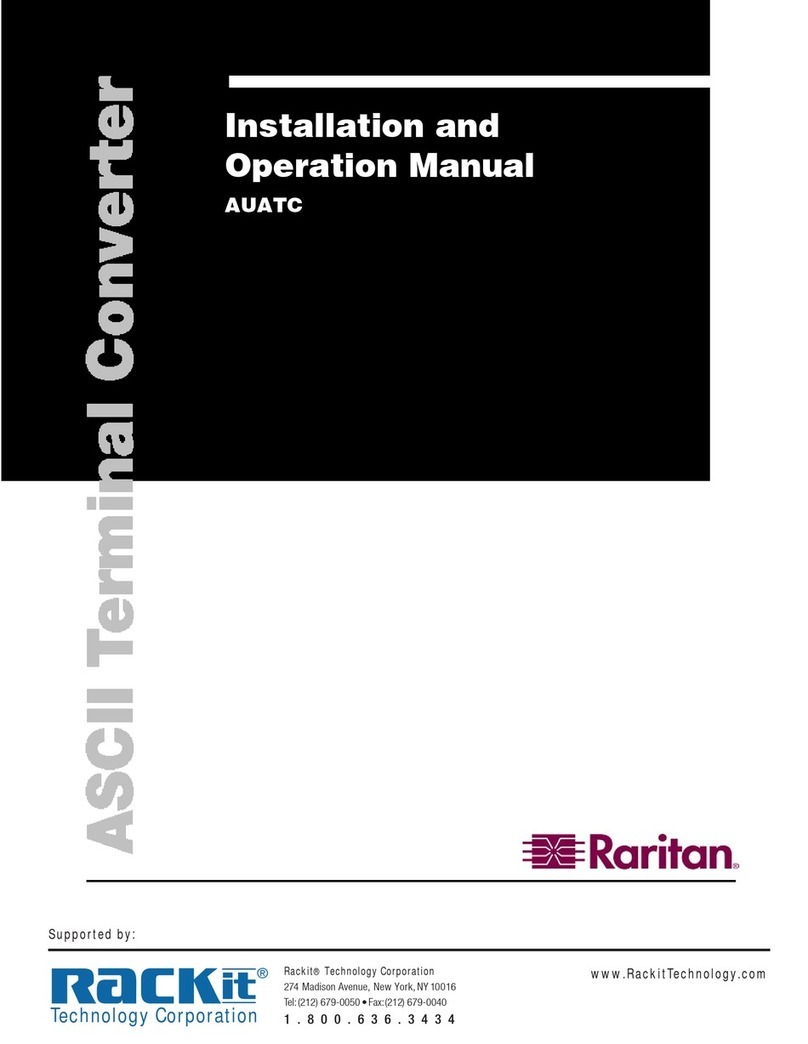 Raritan AUATC Installation and operation manual
