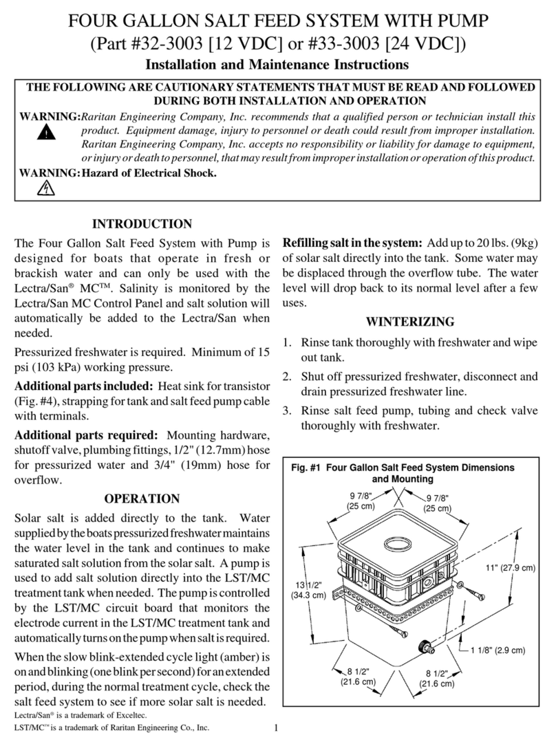 Raritan 32-3003 Installation and maintenance instructions Raritan 32-3003 Installation and maintenance instructions