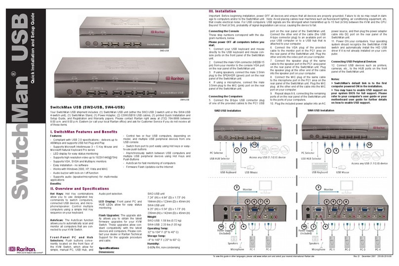 Raritan SW2-USB User manual